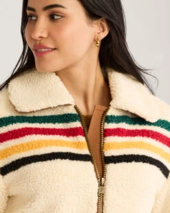 Pendleton WOMEN'S GLACIER SUNSET SHERPA FLEECE JACKET -Pendleton Sales Store 10234 F106 ALT3