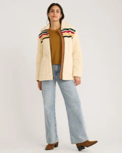 Pendleton WOMEN'S GLACIER SUNSET SHERPA FLEECE JACKET -Pendleton Sales Store 10234 F106 ALT5