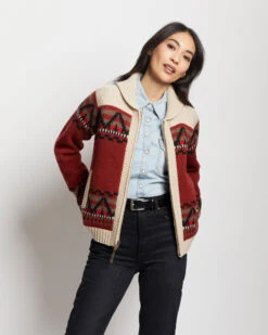 Pendleton WOMEN'S ALPINE LAMBSWOOL ZIP CARDIGAN