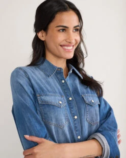 Pendleton WOMEN'S CHAMBRAY GAMBLER SHIRT -Pendleton Sales Store 10778 69805 ALT3