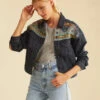 Pendleton WOMEN'S DENIM/WOOL TRUCKER JACKET