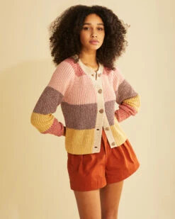 Pendleton WOMEN'S MAE STRIPED COTTON CARDIGAN