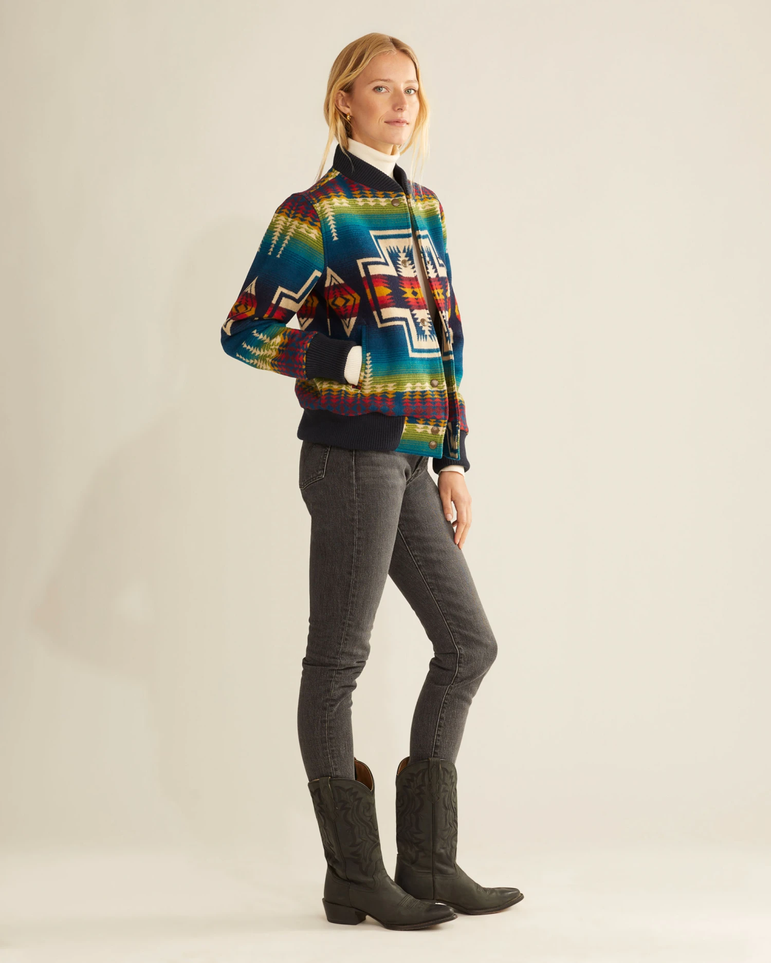 Pendleton WOMEN'S LIMITED EDITION HARDING WOOL BOMBER 5 Pendleton WOMEN'S LIMITED EDITION HARDING WOOL BOMBER - Image 3