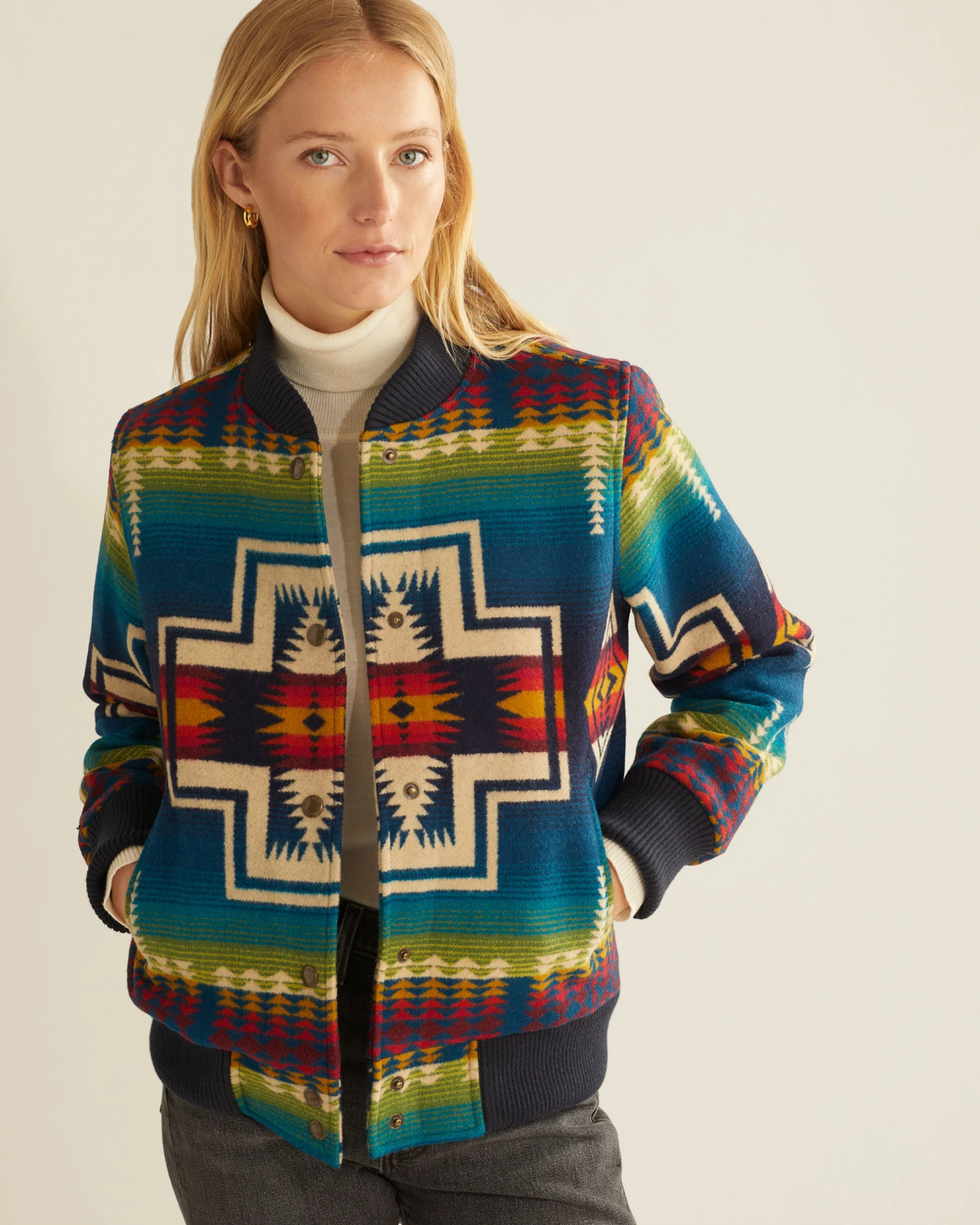 Pendleton WOMEN'S LIMITED EDITION HARDING WOOL BOMBER 7 Pendleton WOMEN'S LIMITED EDITION HARDING WOOL BOMBER - Image 5