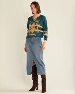 Pendleton WOMEN'S GRAPHIC COTTON PULLOVER