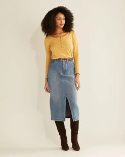 Pendleton WOMEN'S LONG-SLEEVE COTTON SLUB HENLEY TEE -Pendleton Sales Store 13028Z 87239 ALT3