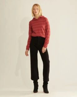 Pendleton WOMEN'S LONG-SLEEVE COTTON SLUB HOODED TEE