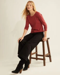 Pendleton WOMEN'S LONG-SLEEVE COTTON SLUB TEE -Pendleton Sales Store 13030Z 72152 ALT4