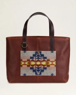 Pendleton DESERT DAWN WOOL/LEATHER SHOULDER TOTE