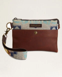 Pendleton DESERT DAWN WOOL/LEATHER CLUTCH