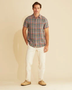 Pendleton MEN'S SHORT-SLEEVE DAWSON LINEN SHIRT