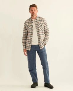 Pendleton MEN'S PLAID BURNSIDE DOUBLE-BRUSHED FLANNEL SHIRT