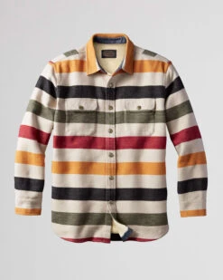 Pendleton MEN'S GLACIER STRIPE SHERPA-LINED SHIRT JACKET