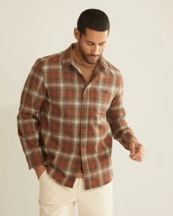 Pendleton MEN'S PLAID ELBOW-PATCH TRAIL SHIRT -Pendleton Sales Store 51162 32591 ALT5