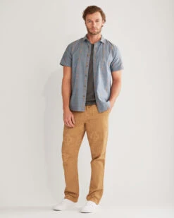 Pendleton MEN'S SHORT-SLEEVE CARSON CHAMBRAY SHIRT