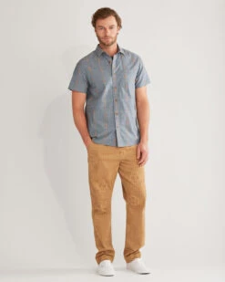 Pendleton MEN'S SHORT-SLEEVE CARSON CHAMBRAY SHIRT -Pendleton Sales Store 54038 79385 ALT4