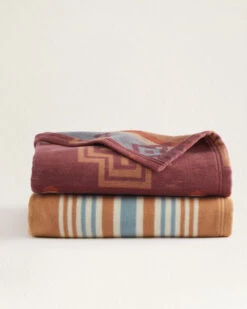 Pendleton SAN MARINO/STRIPE ORGANIC COTTON THROW GIFT PACK